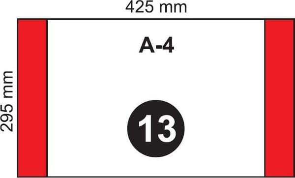 Omslag A4 almindelig NR. 13 (20 stk)