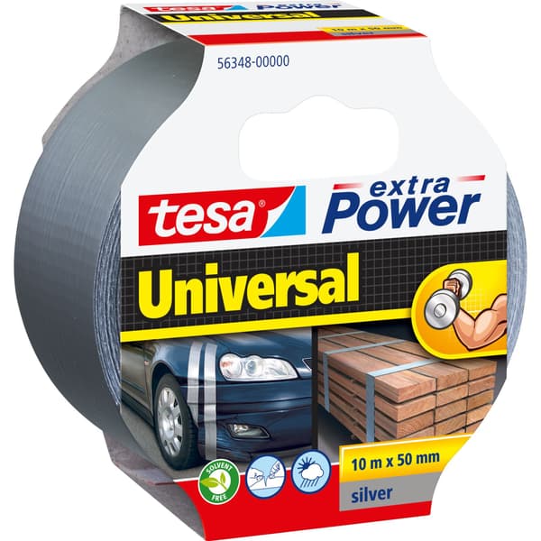 Gaffatape TESA Extra Power Universal 10 m x 50 mm Sølv