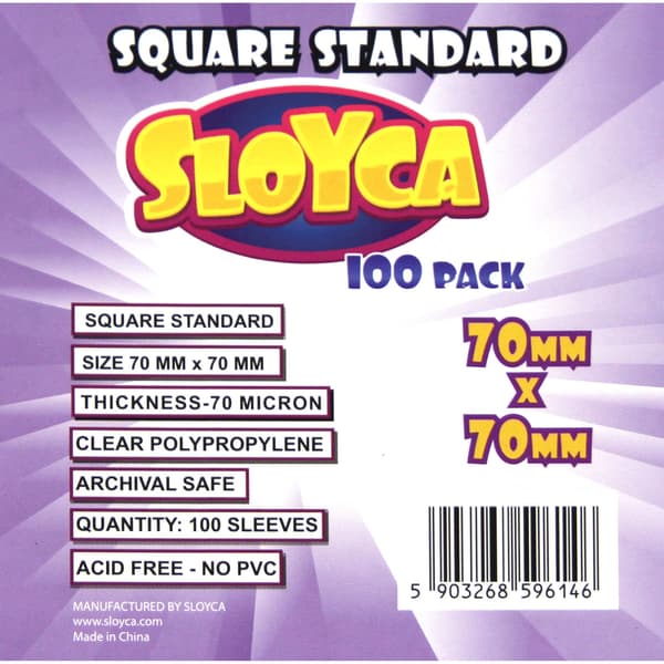 Firkantede Standard T-shirts 70x70mm (100 stk.) SLOYCA