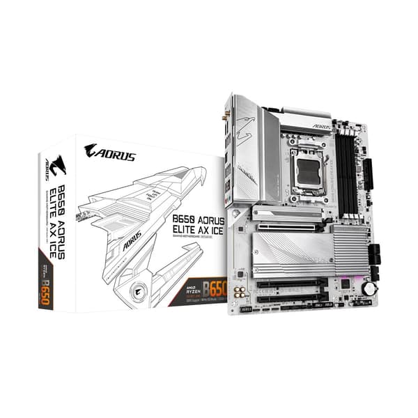Gigabyte Moderkort B650 AORUS ELITE AX ICE - ATX - Socket AM5 - AMD B650