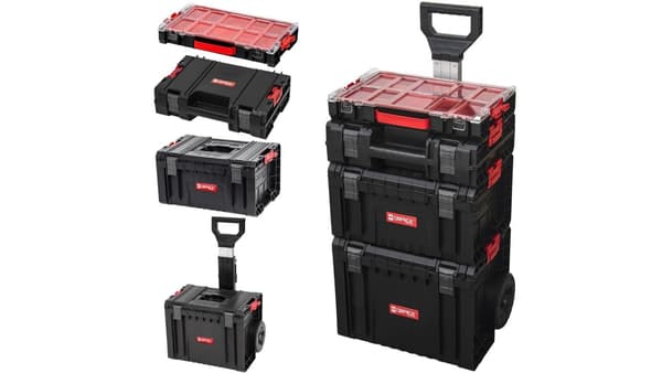 4in1-moduulilaatikkosarja (CART 2.0 -kotelo + Toolbox 2.0 + Toolcase + Organizer 100) QBRICK SYSTEM