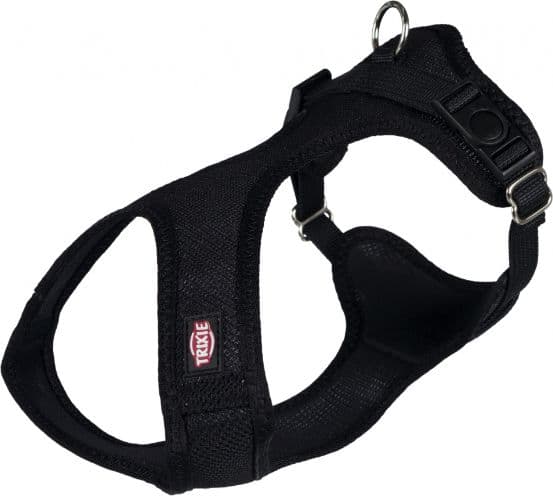 Trixie Blød sele, S–M: 35–60 cm/20 mm, sort