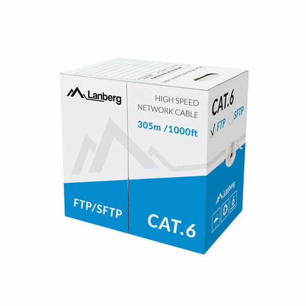 Ethernet LAN-kabel Lanberg LCF6-11CU-0305-S Grå 305 m