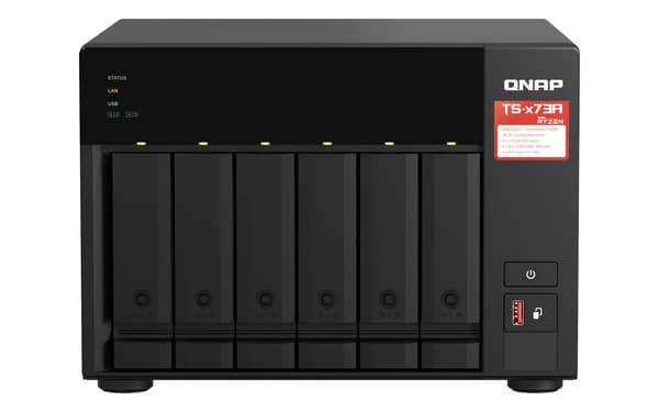 NAS Verkkotallennus Qnap TS-673A-8G           Musta