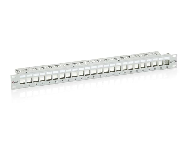 Equip Patch Panel 24x Cat6 19\" FTP 1HE Keystone Assembly Grøn