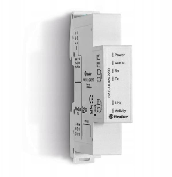 Modbus RTU til Modbus TCP/IP Protokolkonverter (RS485 master) med 6M.BU.0.024.2200 webserver
