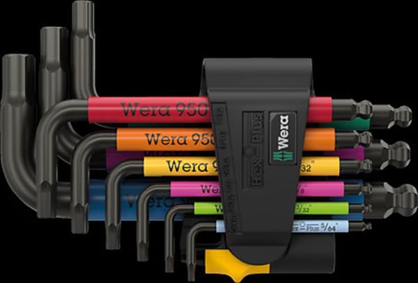 Wera 950/9 Hex-Plus Multicolour Imperial 3 vinkelnyckelsats