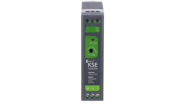 Kytkentävirtalähde KSE 02012N 230/ 12VDC 1,67A /kiskoon/ 17000-1011