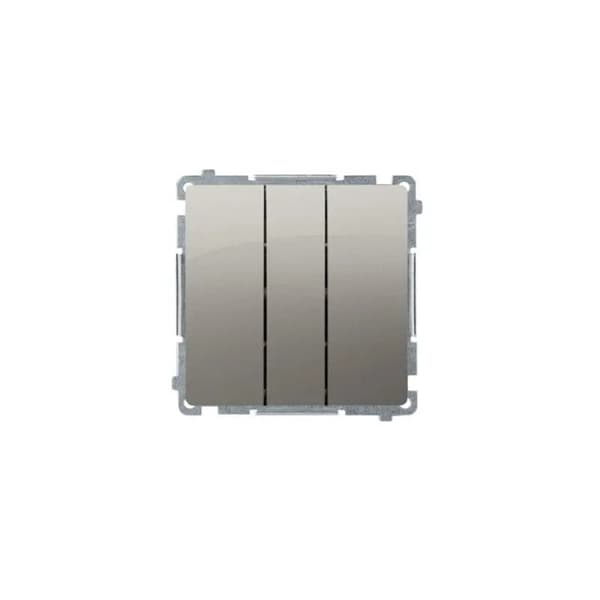 Kontakt-Simon Simon Basic Kolmoisliitäntäkytkin (moduuli) 10AX, 250V~, pikaliitin satiini BMW31.01/29