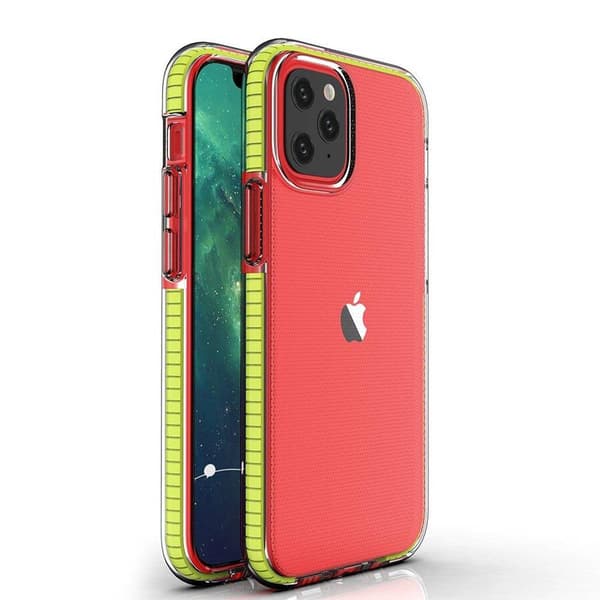 Spring Case Silikon Gel Mobilskal Skyddsfodral för iPhone 13 mini gul
