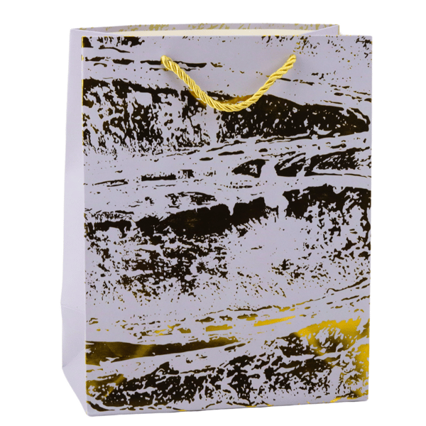 Elegant gavepose med guldornamenter 23 x 18 x 10 cm