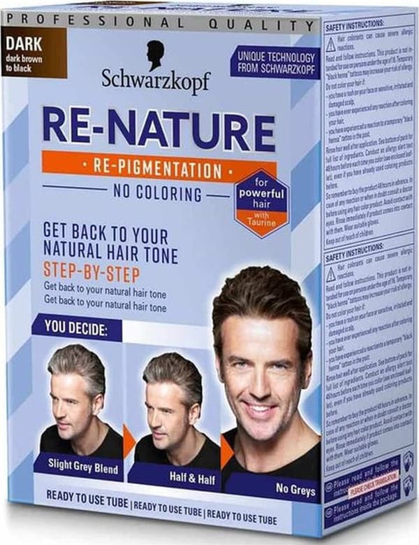 SCHWARZKOPF Men Re-Nature Hårfarve mørkebrun