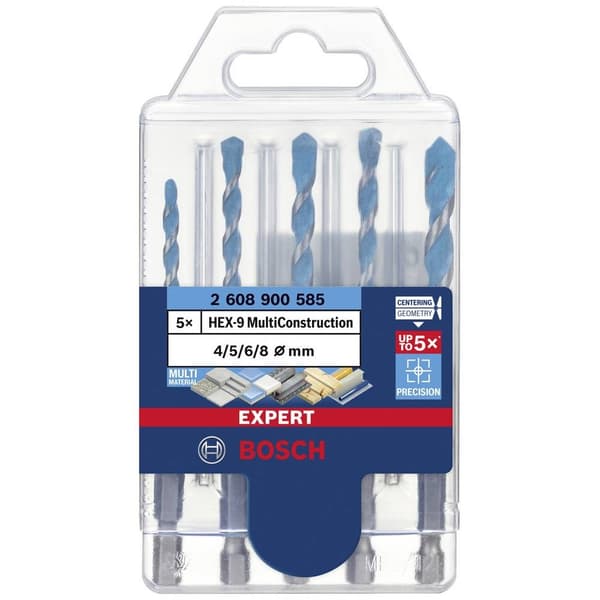 BOSCH WIERTLO HEX-9 MULTICONSTRUCTION SÆT 5 stk. 4/5/6/8mm