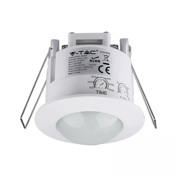 Takrörelsesensor 360st Infälld Ocragly Vit V-TAC VT-8029