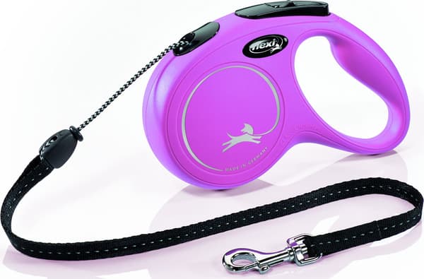 Hundkoppel Flexi NEW CLASSIC Rosa Storlek M 5 m