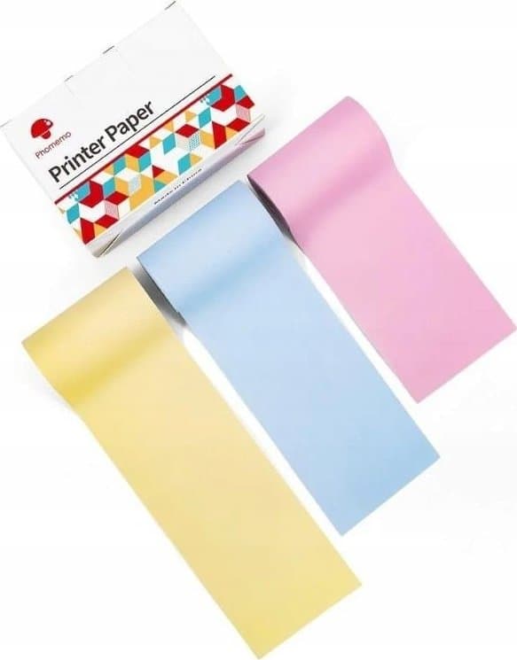 Phomemo Papirindsats Farverig 3x Rulle 53mm til Phomemo T02/M02 PRO/M02X/Q12-RMYPB