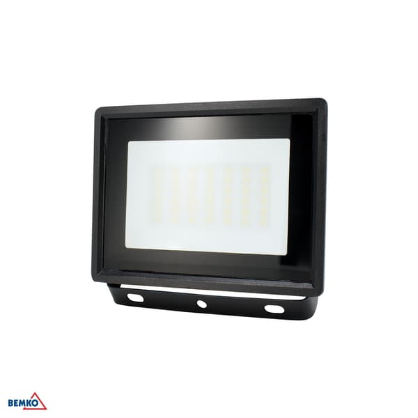 LED-lys SMD KASTEL2 30W 4000K 2520lm IP65 sort CZ. PIR C64-S-LFK2-030BL-4K