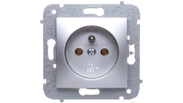 Elektro-Plast Carl Uttag 2P+J Silverram (1733-16)
