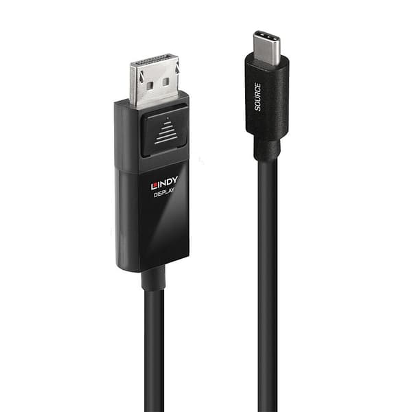 Lindy USB-C USB-kaapeli - DisplayPort 2 m musta (43342)