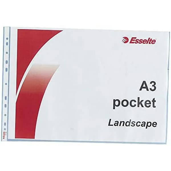 Kotelo Esselte Landscape Pocket Horisontaalinen Läpinäkyvä A3 polypropeeni 10 osaa