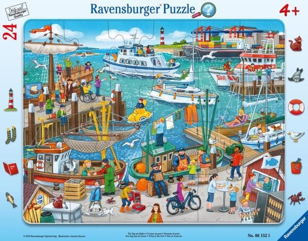 Ravensburger Palapeli 24 Kehys Päivä Satamassa 061525