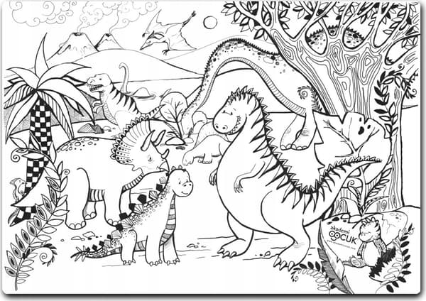Transparent måtte Dinosaurs Funny Mat STRIGO