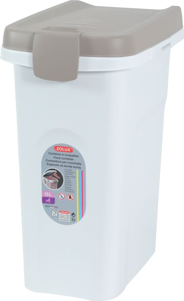 Zolux Foderbehållare vit/ljus bild 15L/6kg (474346)