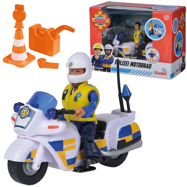 Brandmand Sam Motor Politibil med Actionfigur