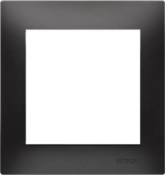 Kontakt-Simon Simon 54 Premium 1-fags ramme PREMIUM IP20/IP44 mat sort DR1/49