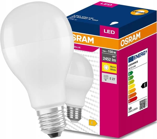 LED-lampa E27 19W/830 E27 VALUE CL A FR 150 ej dimbar 19W/830 4058075634237