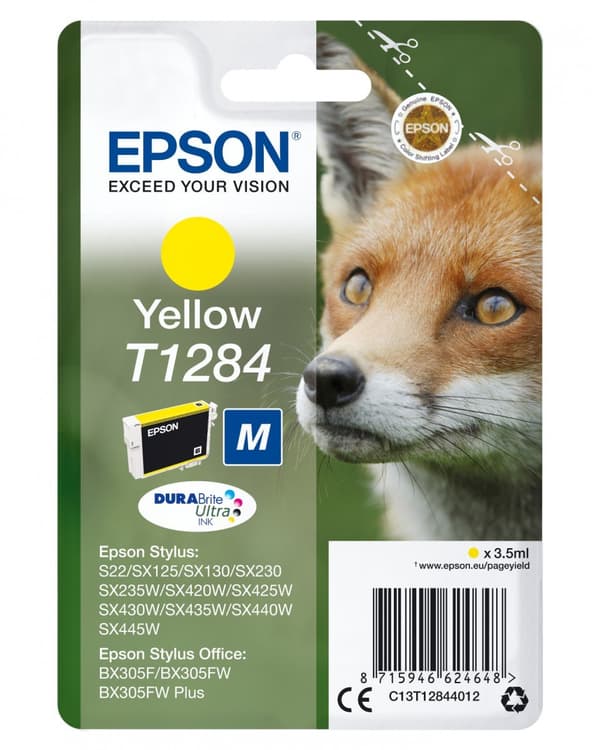 Epson T1284 - M storlek - gul - original - bläckpatron