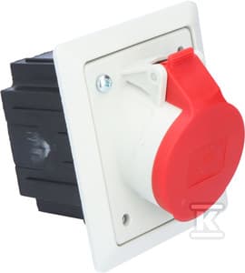 Kapslat intag 16A 5P 400V /80x97/ grå IP44 TWIST 415-6pkg