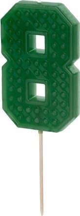 Födelsedagstårta Nummer 8, 6 cm, grön