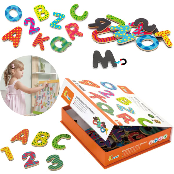 Viga Puiset Magneettikirjaimet ja -numerot