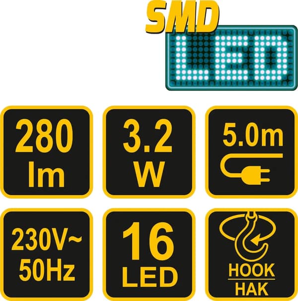 LAMPA VERKSTAD. KABELANSLUTEN LED 3.2W