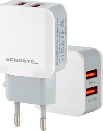 Akkulaturi Somostel SMS-A13 2x USB-A 2.1 A (SMS-A13 micro)