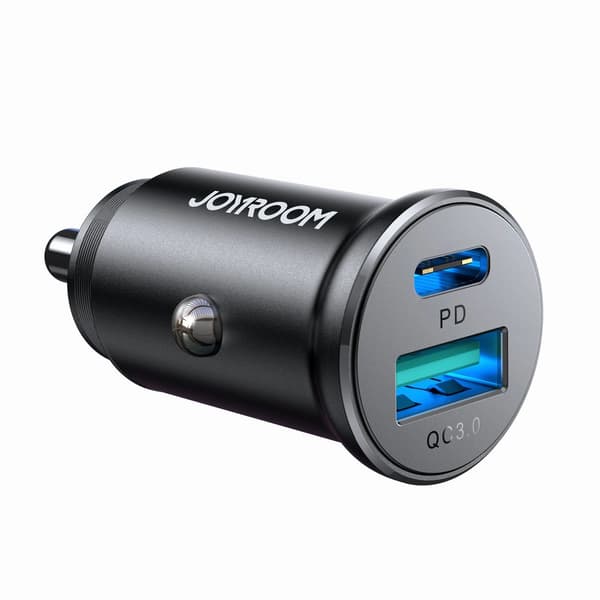 Joyroom JR-CCN05 30W USB-A/USB-C Mini-biloplader – Sort