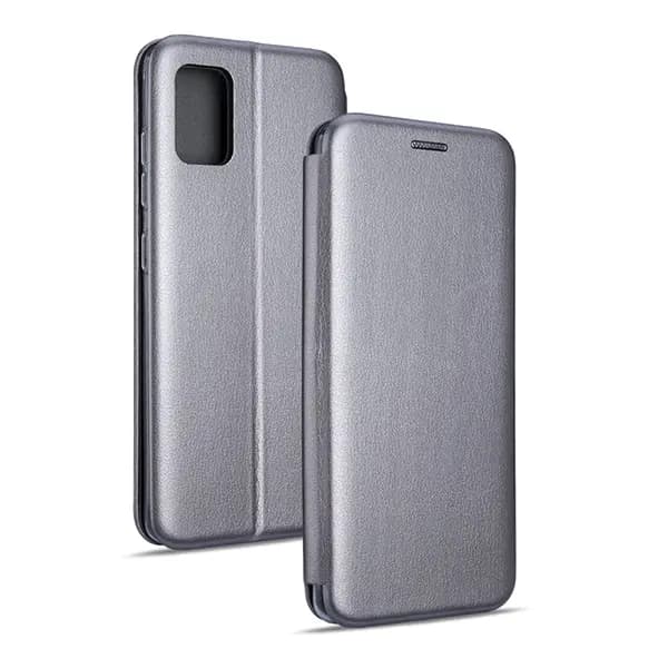 Bok Magnetfodral Samsung A20s A207 stål/stål