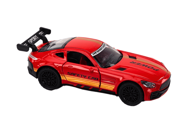Sportbil Bil 1:32 Actionfigur Röd Spoiler Metall