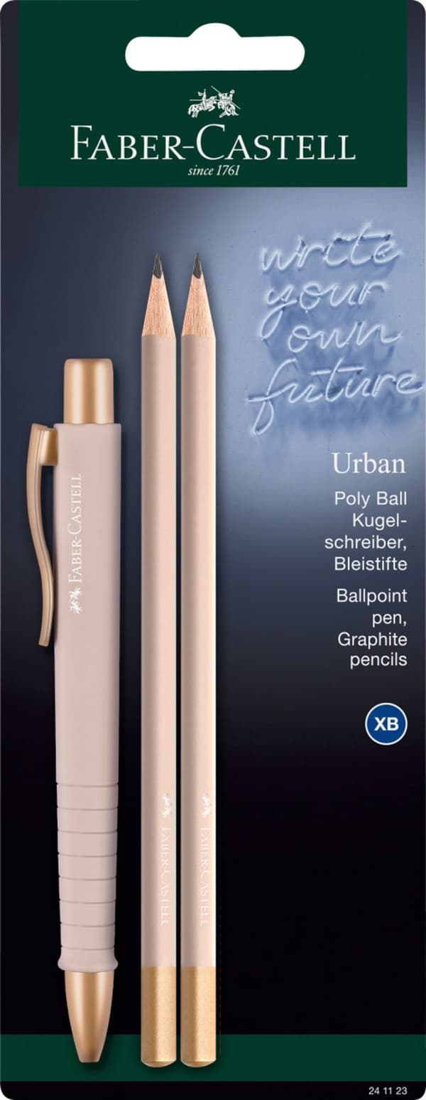 Lengopis Poly Ball Urban lyserød +2 blyanter