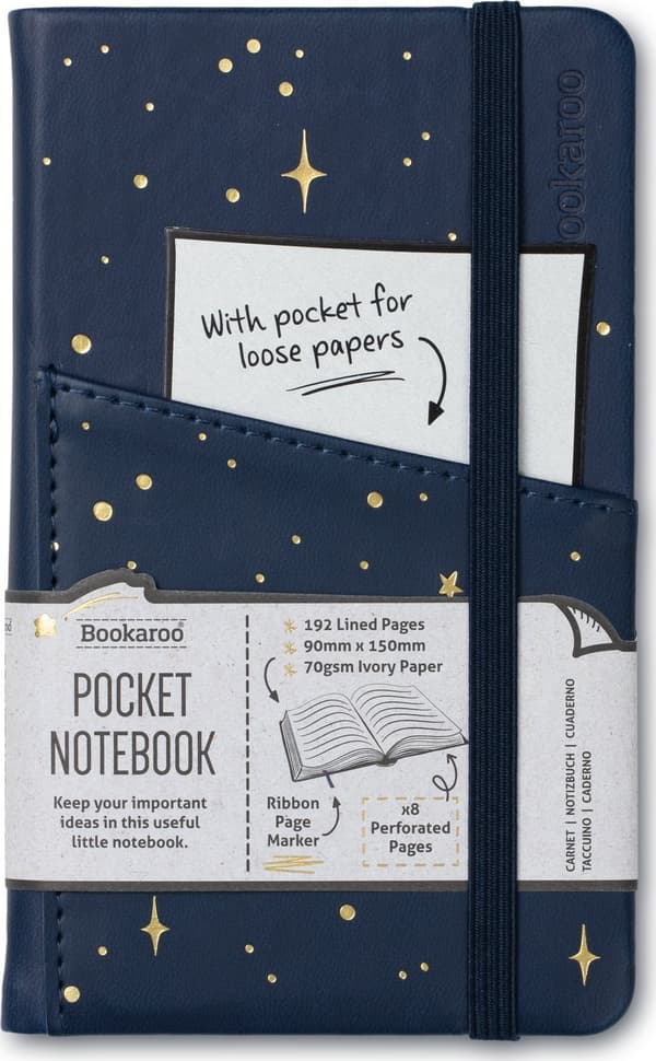 Bookaroo Notesbog A6 Bog og Stjerner