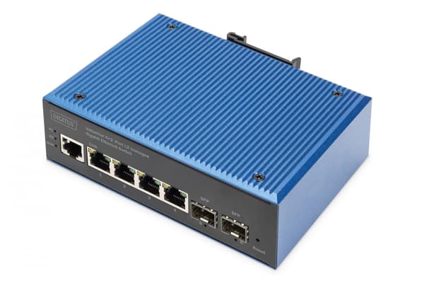 Switch Digitus Gigabit Ethernet Industriell 4+2