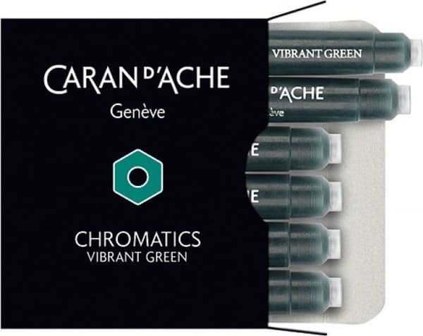 Caran d`Arche blækpatroner Chromatics mørkegrøn 6 stk.