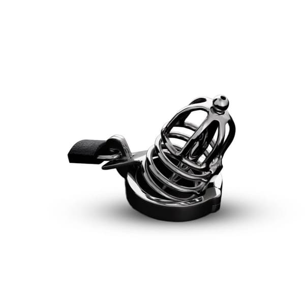 Shots Steel Chastity Cage 45mm - Hållbart låssystem i rostfritt stål
