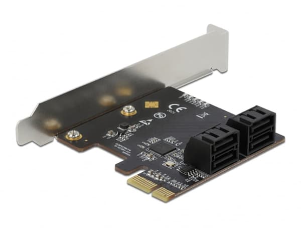 PCI EXPRESS X1->4X SATA SLEDZ LÅGPROFIL FORMFAKTOR DELOCK