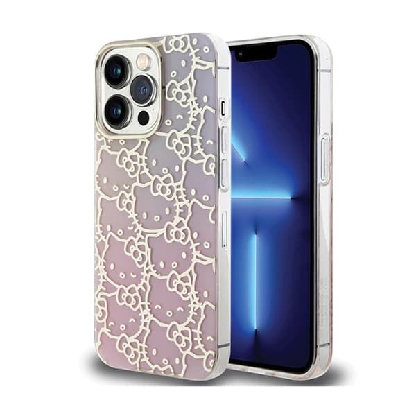 HELLO KITTY HKHCP15XHCHPEP IPHONE 15 PRO MAX 6.7 \"ROSA / ROSA HÅRDKÅPA IML GRADIENT ELECTROP CROWDED KITTY HEAD