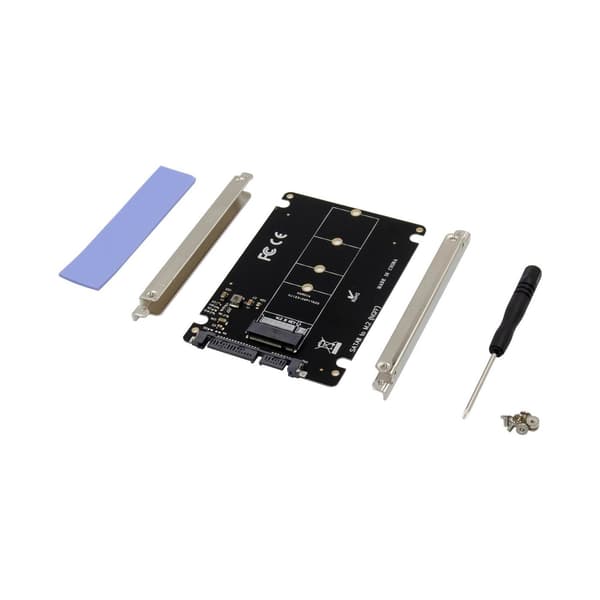 MicroConnect 2.5\" SATA–M.2 B Key SSD -sovitin tukee M.2 SSD -kokoja: 2230, 2242, 2260, 2280