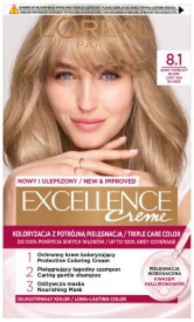 LOREAL Excellence Creme Hårfärg 8.1 Ljus askblond