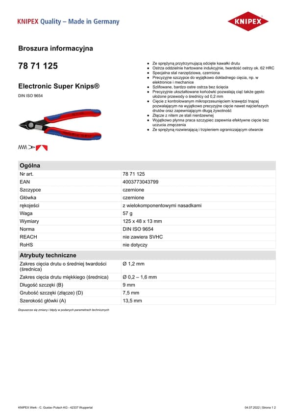 KNIPEX Electronic Super Knips