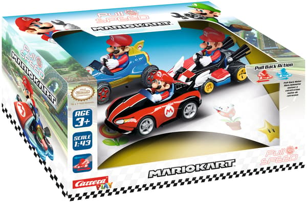 Mario Kart Mario Pull Speed sæt 3 biler